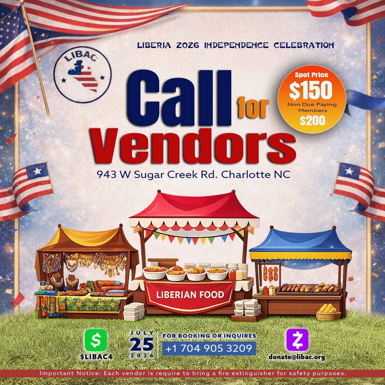 LIBAC Festival — Liberia 2026 Independence Celebration flyer
