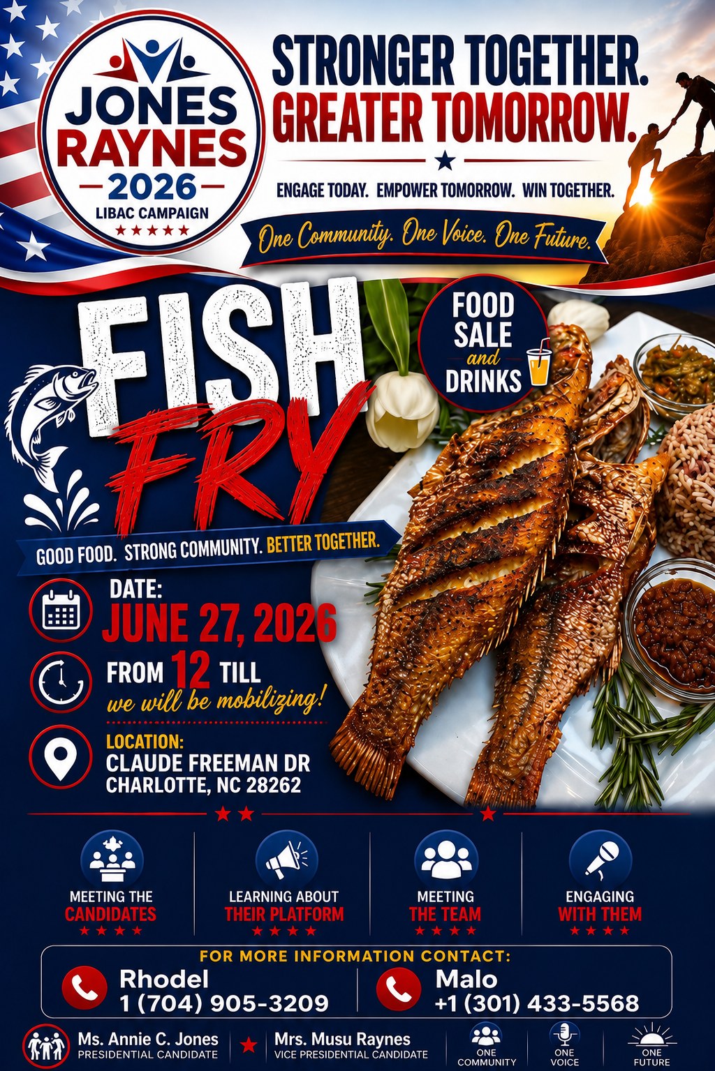 Jones-Raynes Campaign Fish Fry flyer