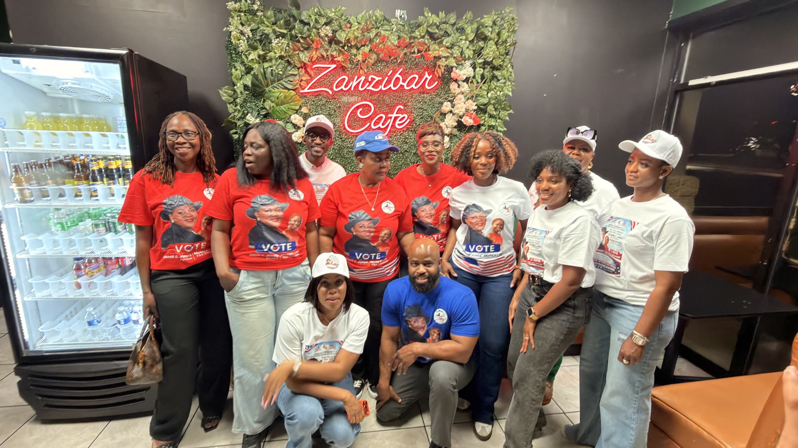 Supporters at the Zanzibar Cafe Mixer — group photo 2