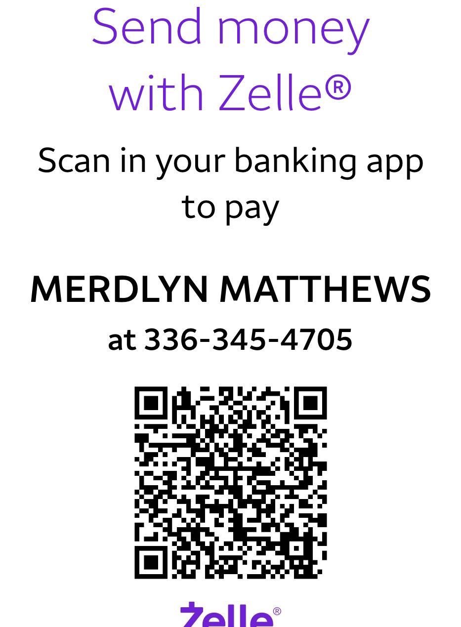 Zelle QR code for Merdlyn Matthews